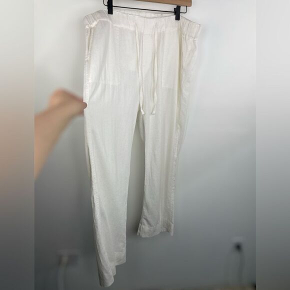 Caslon Pull On Wide Leg Pants Linen Blend size Large - Picture 3 of 11